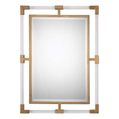 Balkan Modern Gold Wall Mirror - 27.5x37.5x1.375