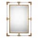 preview thumbnail 1 of 0, Balkan Modern Gold Wall Mirror - 27.5x37.5x1.375