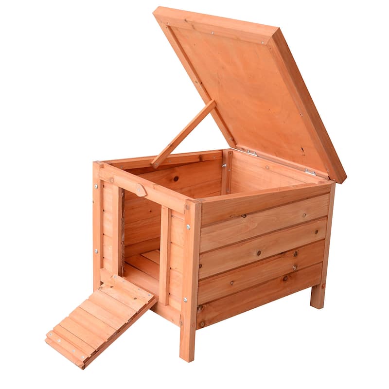 Pawhut Small Wooden Bunny Rabbit/ Guinea Pig House