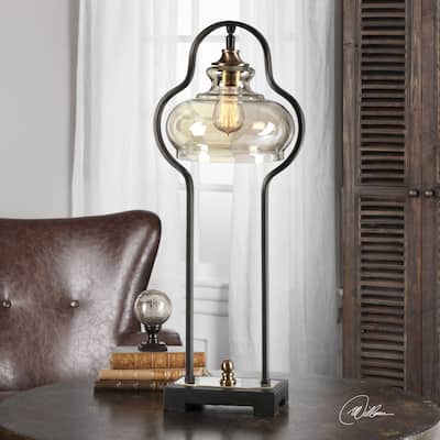 Cotulla Aged Black Desk Lamp (1 Light)