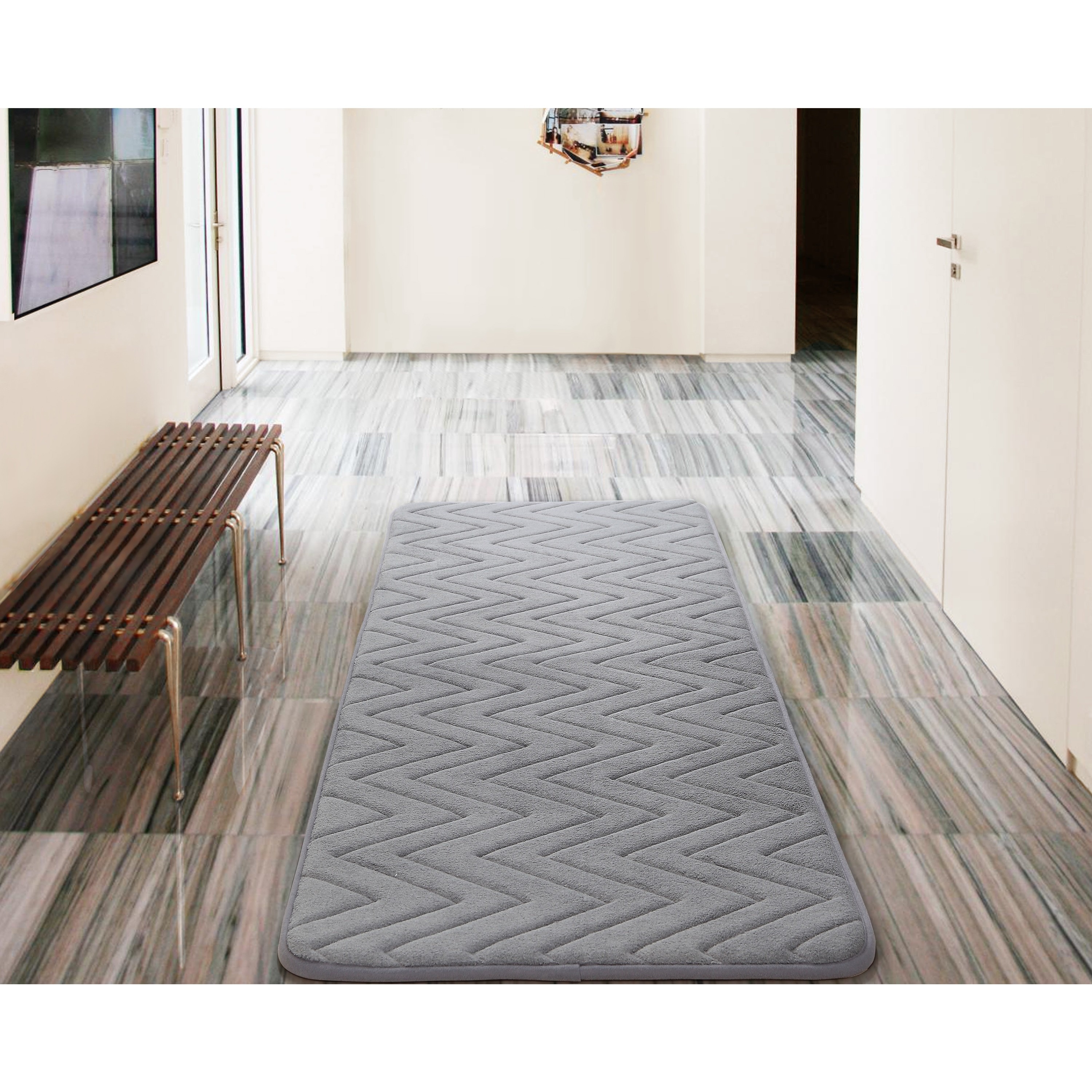 Vcny Chevron Bath Rug 24 X 60 Inches On Vcny Chevron Bath Rug 24 X 60 Inches