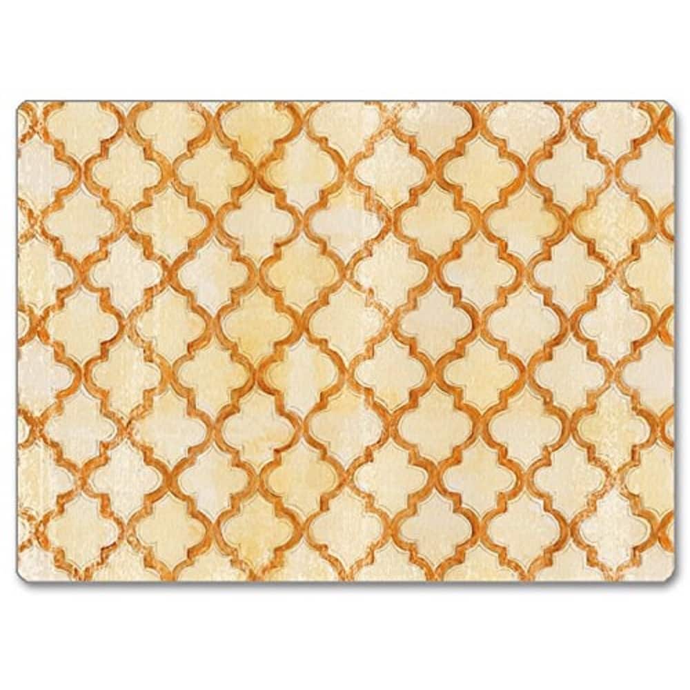 CounterArt Antique Quatrefoil Hardboard Placemat, Set of 2