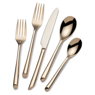 Towle Living Wave Rose Gold Plated 20-piece Flatware Set (Service for 4)