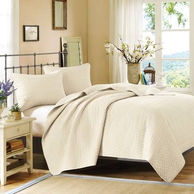 Hampton Hill Velvet Touch Luxurious Oversized Quilted Coverlet Set