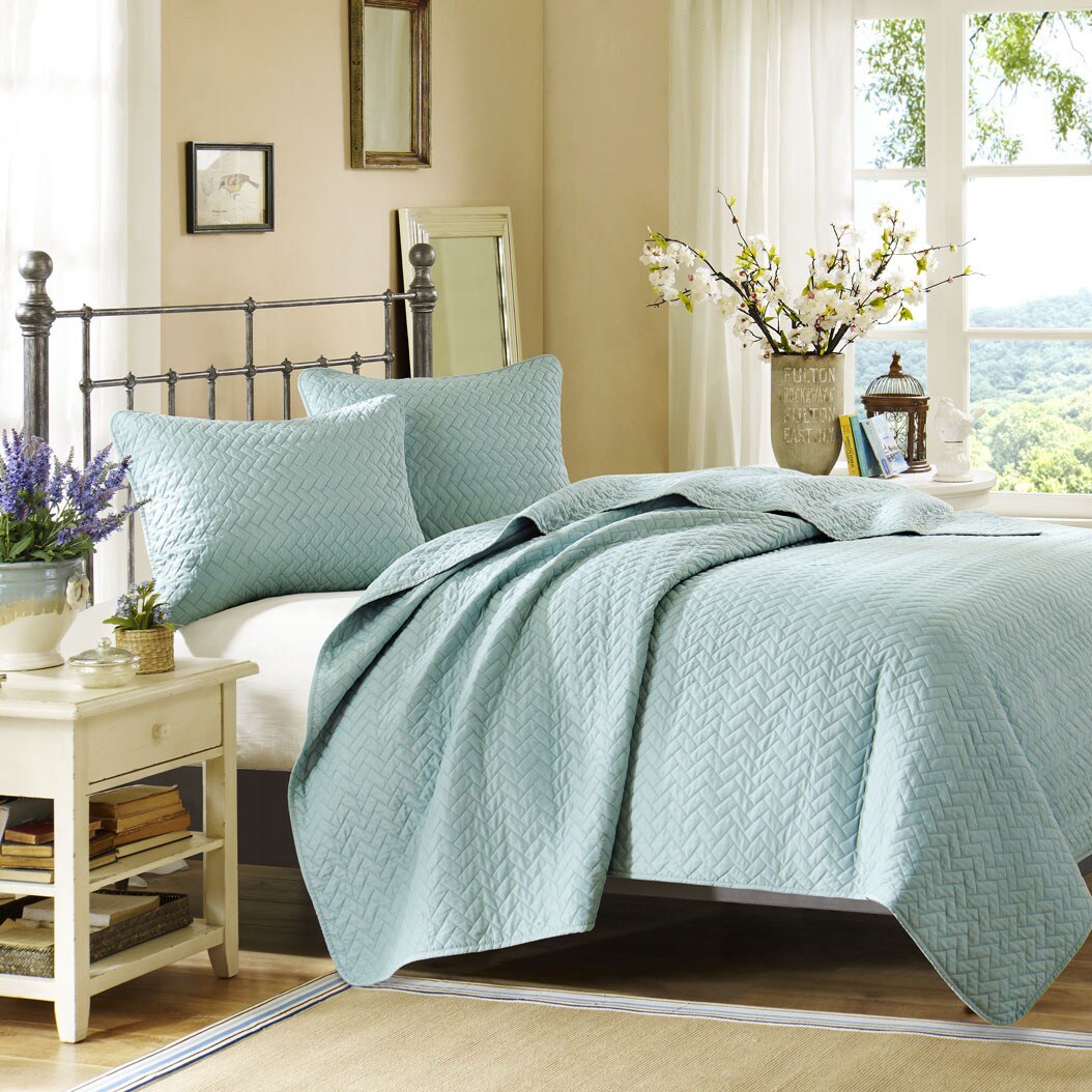 Shop Hampton Hill Velvet Touch Sky Coverlet Set On Sale Free