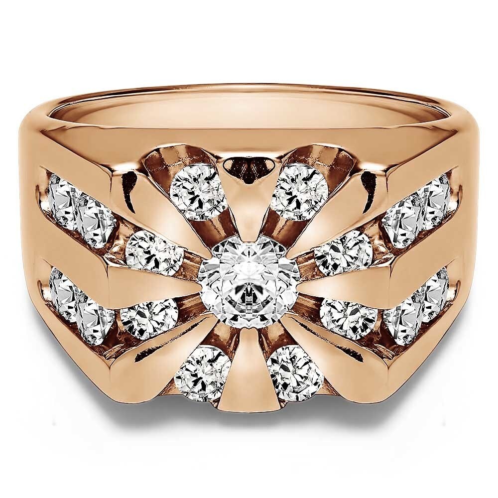 mens starburst diamond ring