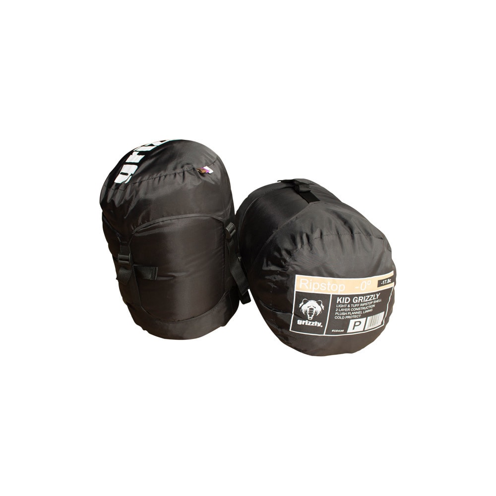 Ripstop Grizzly Sleeping Bag Flannel Lining Grizzly Canvas