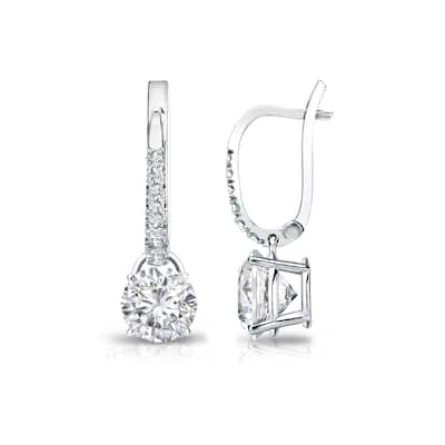 Auriya 3/4ctw Round Diamond Dangle Earrings 14k Gold (H-I, SI1-SI2)