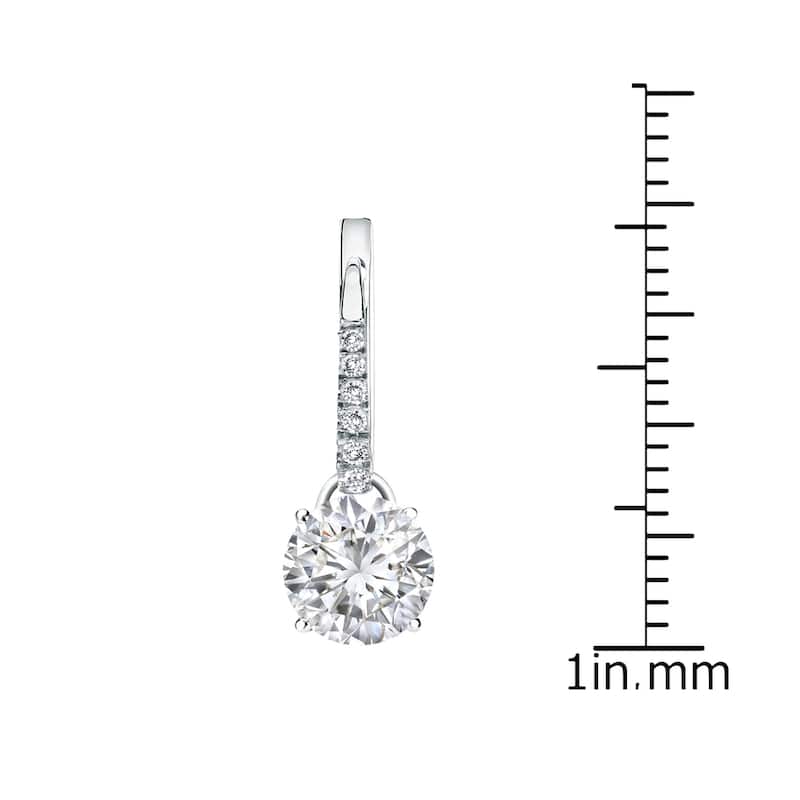 Auriya 1ctw Round Diamond Dangle Earrings 14k Gold