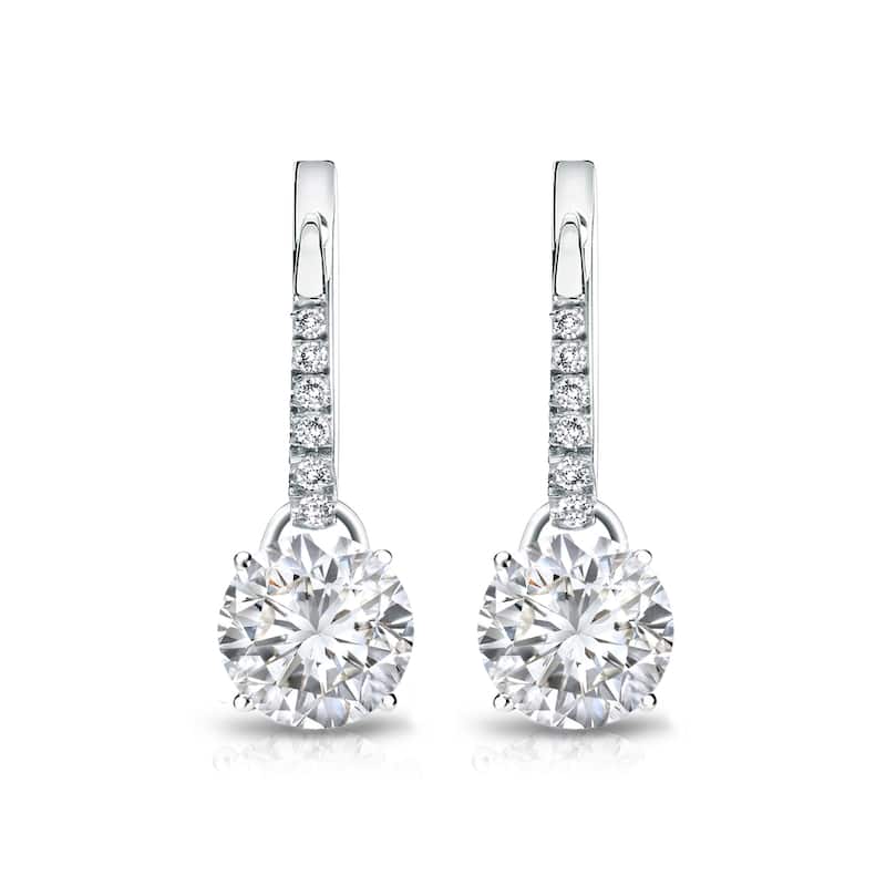 Auriya 1 3/4ctw Round Diamond Dangle Earrings 14k Gold (H-I, SI1-SI2)
