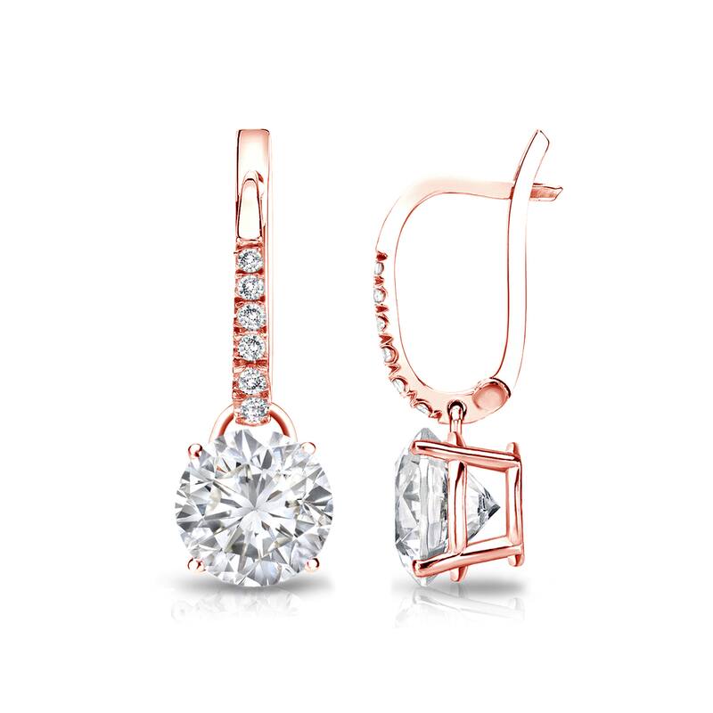 Auriya 1 3/4ctw Round Diamond Dangle Earrings 14k Gold (H-I, SI1-SI2)