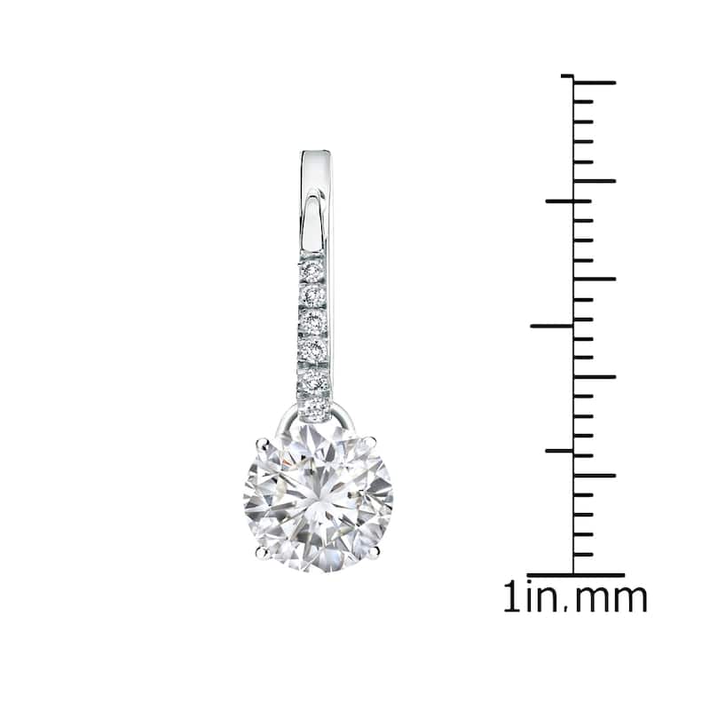 Auriya 1 1/2ctw Round Diamond Dangle Earrings 14k Gold (H-I, SI1-SI2)