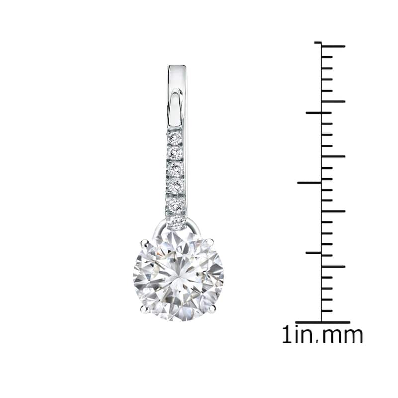 Auriya 2ctw Round Diamond Dangle Earrings 14k Gold (H-I, SI1-SI2)