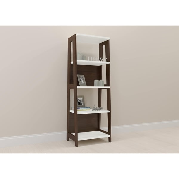 Shop Modern Home Office Bookcase - Carmerino/Off White ...