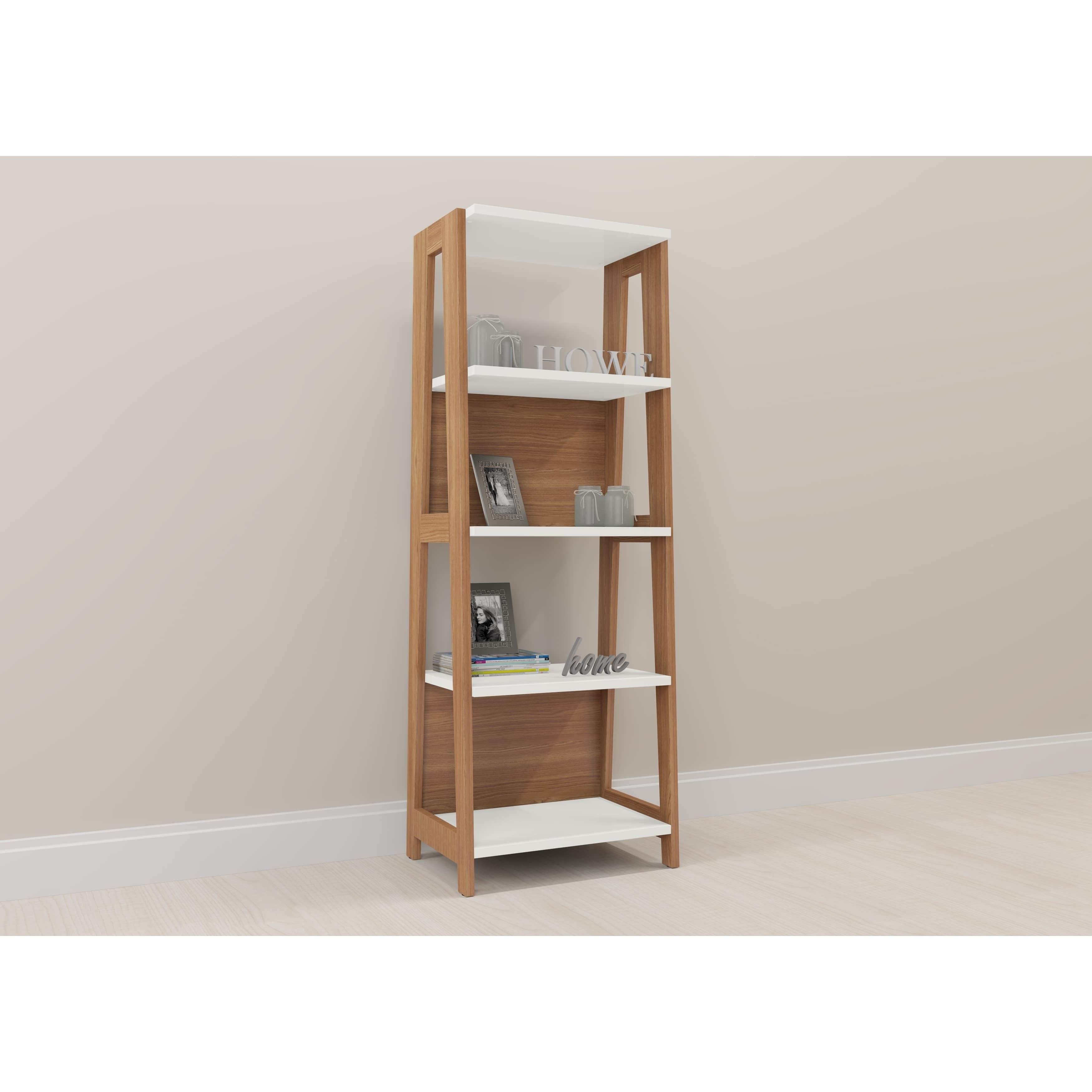 Shop Modern Home Office Bookcase Hanover Off White Overstock