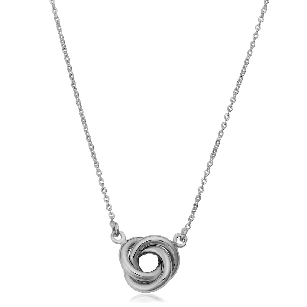 Fremada 14k Gold 8-mm Love Knot Necklace (yellow, white or rose)