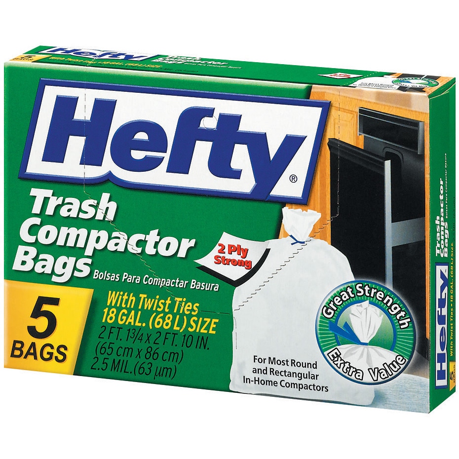Hefty E21218 5 Count Trash Compactor Bags N/A eBay