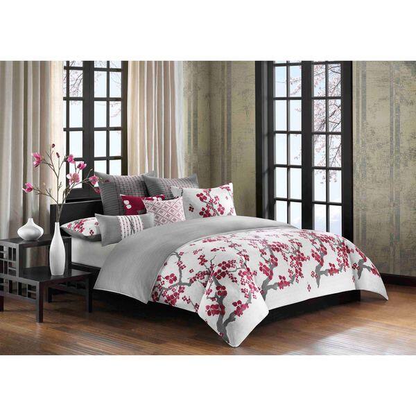 Shop N Natori Cherry Blossom Multi Cotton Comforter Set Free