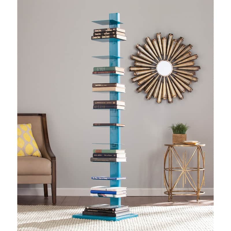 SEI Furniture Denargo Blue Spine Tower Shelf