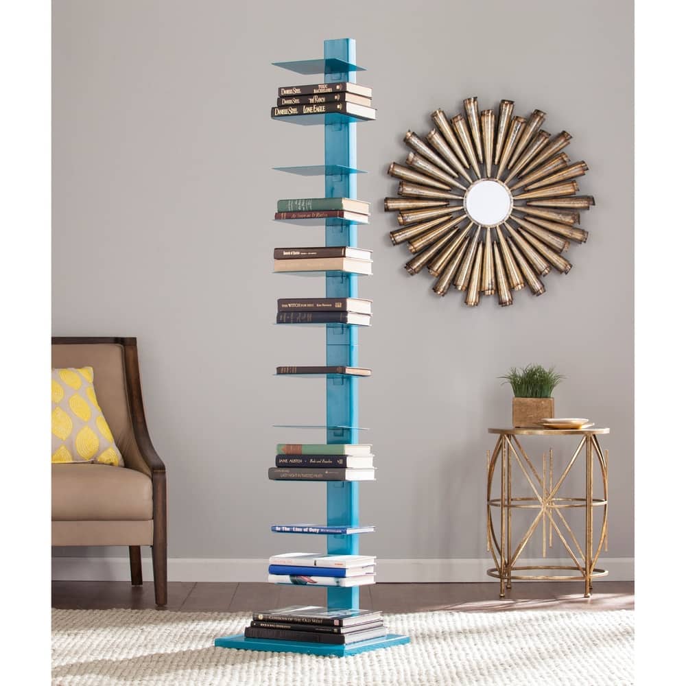 SEI Furniture Denargo Blue Spine Tower Shelf