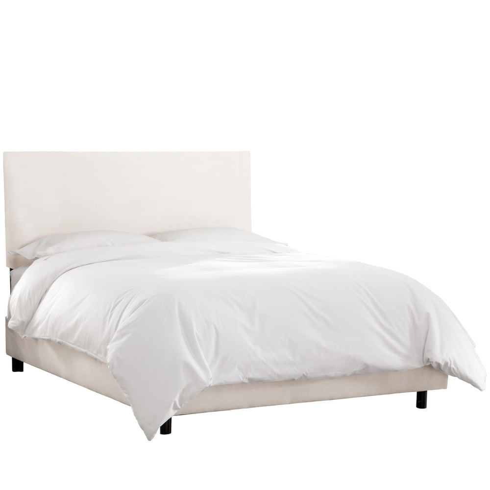 Skyline Furnitureskyline Furniture Premier White Upholstered Bed Full Dailymail