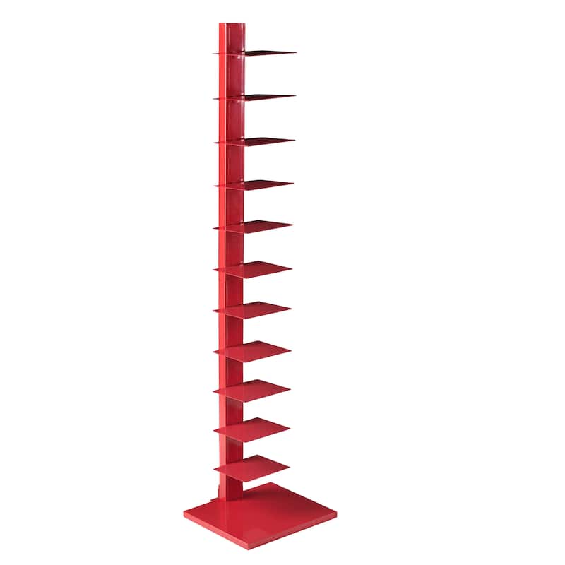 SEI Furniture Denargo Red Spine Tower Shelf