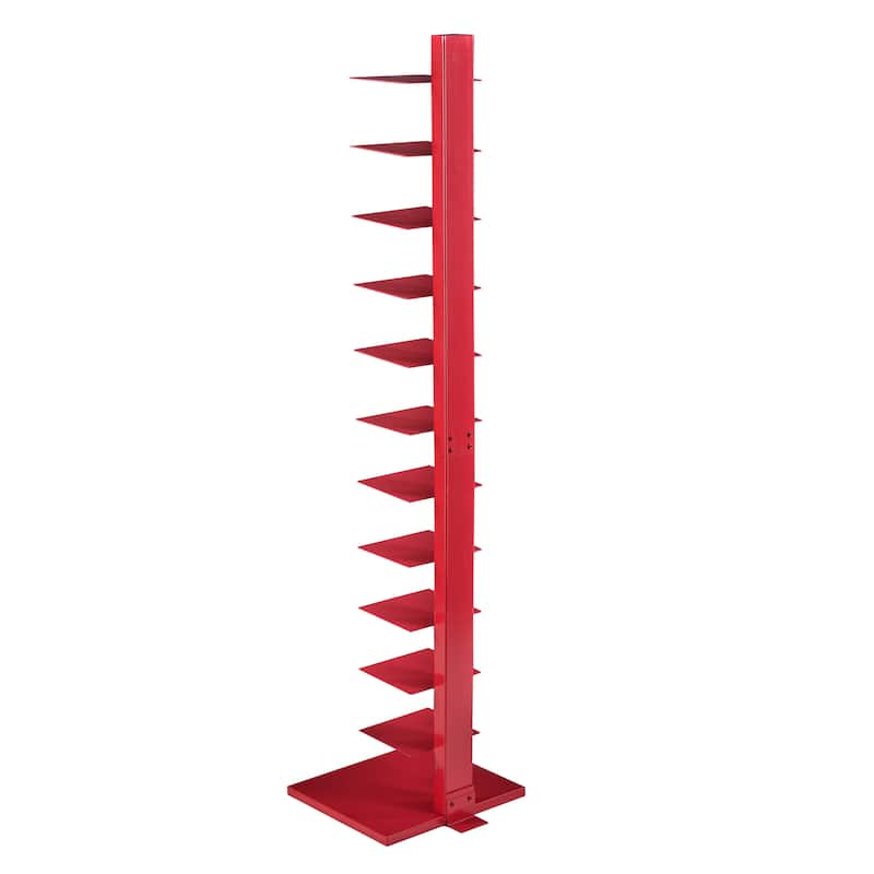 SEI Furniture Denargo Red Spine Tower Shelf