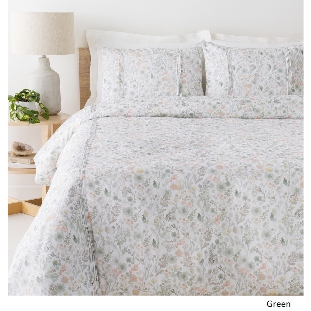  FADFAY Mint Green Floral Duvet Cover Set 100% Cotton Farmhouse  Bedding Elegant Lily Print Botanical Bed Cover Countryside Girl Bedding 3  Piece King/Cal King(106x92) : Home & Kitchen