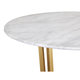 preview thumbnail 2 of 3, Silver Orchid Swain Antique White Marble Dining Table