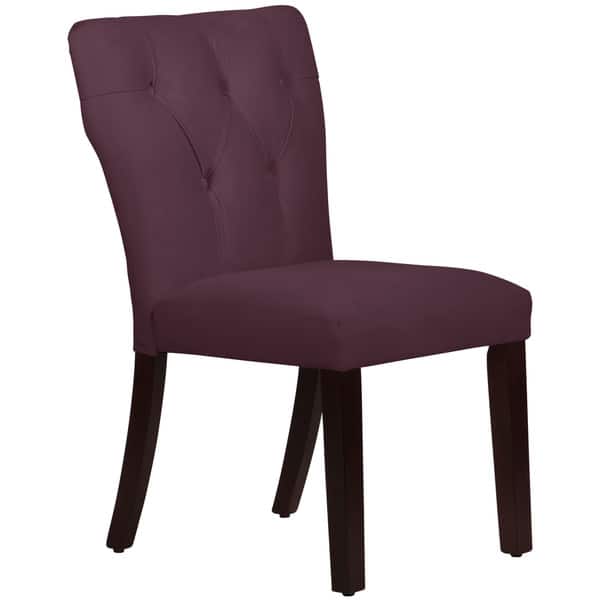 Skyline Furniture Premier Purple Tufted Hourglass Dining Chair