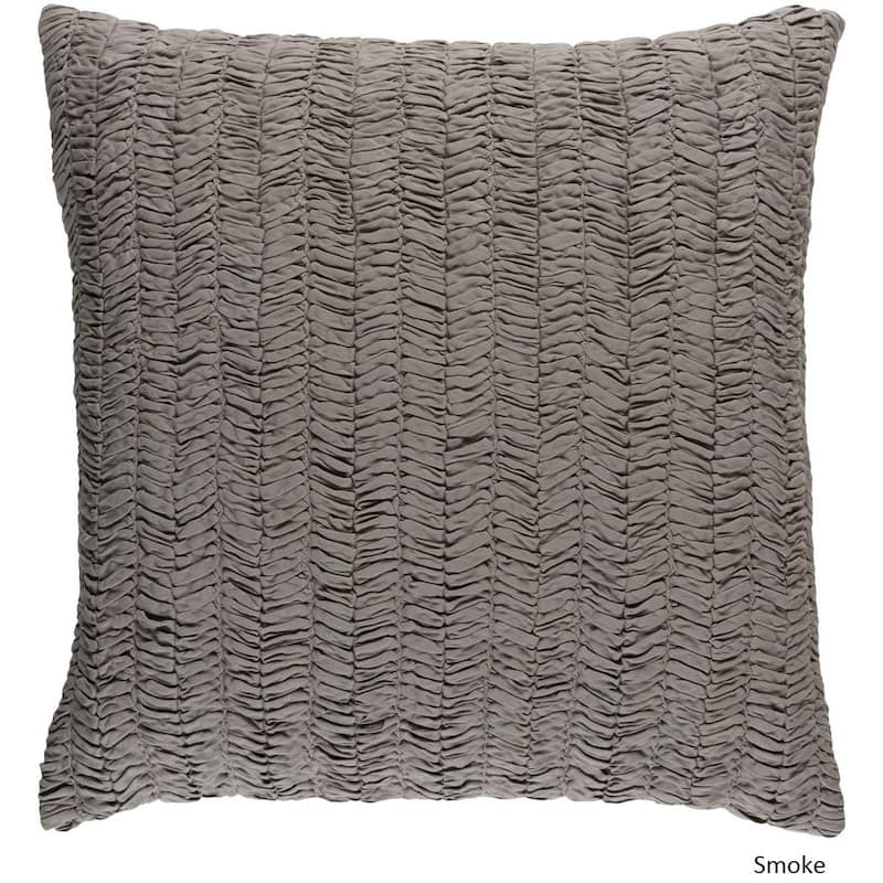 Alessandra Decorative Cotton/Linen Sham - Euro Square Sham - Smoke