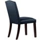 preview thumbnail 4 of 5, Skyline Furniture Nail Button Camel Back Dining Chair in Microsuede Navy