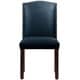 preview thumbnail 2 of 5, Skyline Furniture Nail Button Camel Back Dining Chair in Microsuede Navy