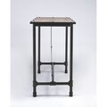 Shop Caitlin Rustic Oak and Metal Bar Table - Free ...