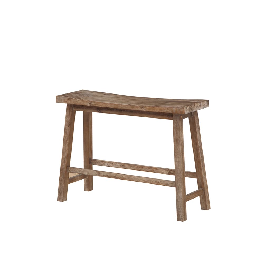 Sonoma Wood Saddle Dining Bench