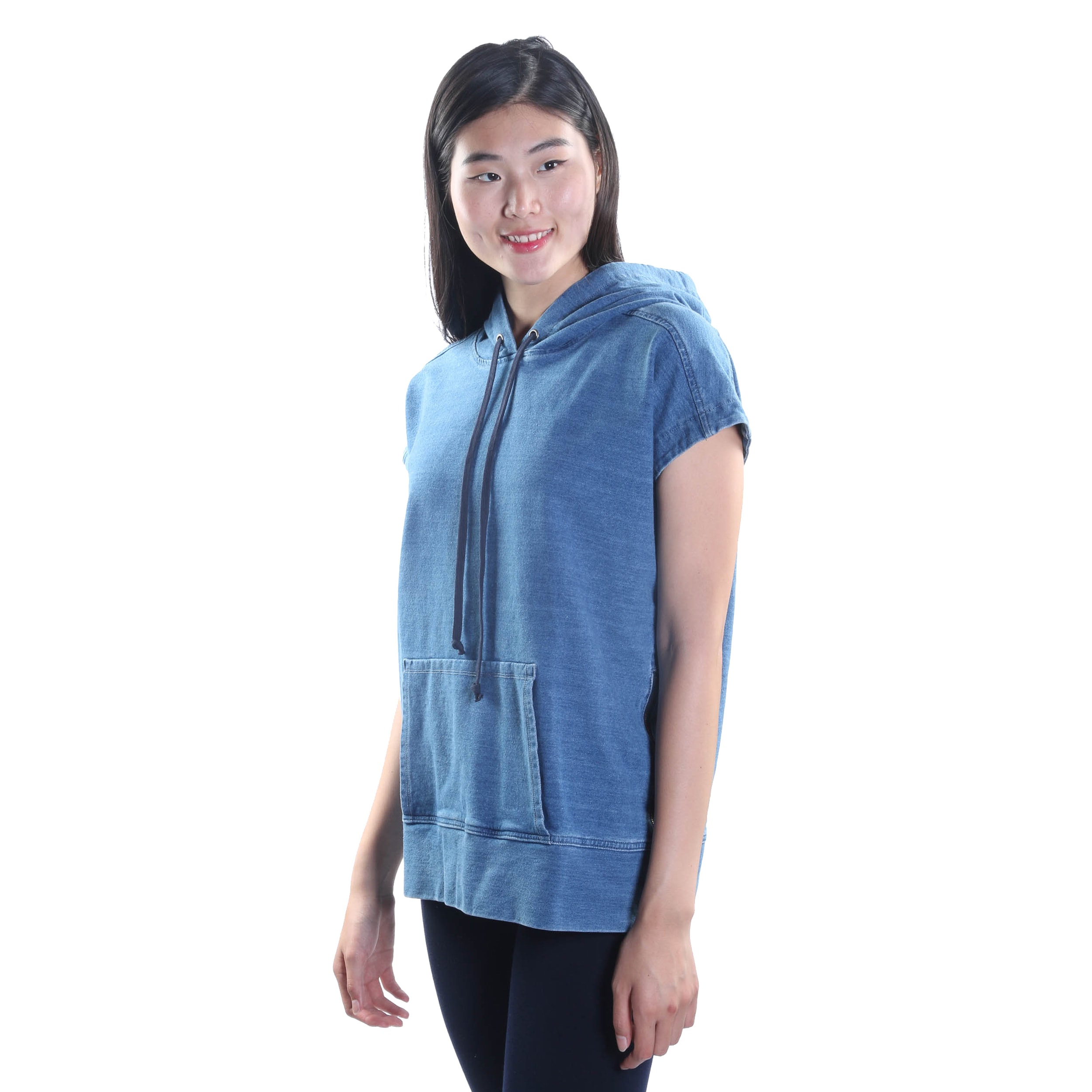 hooded denim shirt womens