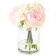 pure garden hydrangea and rose artificial floral arrangemen