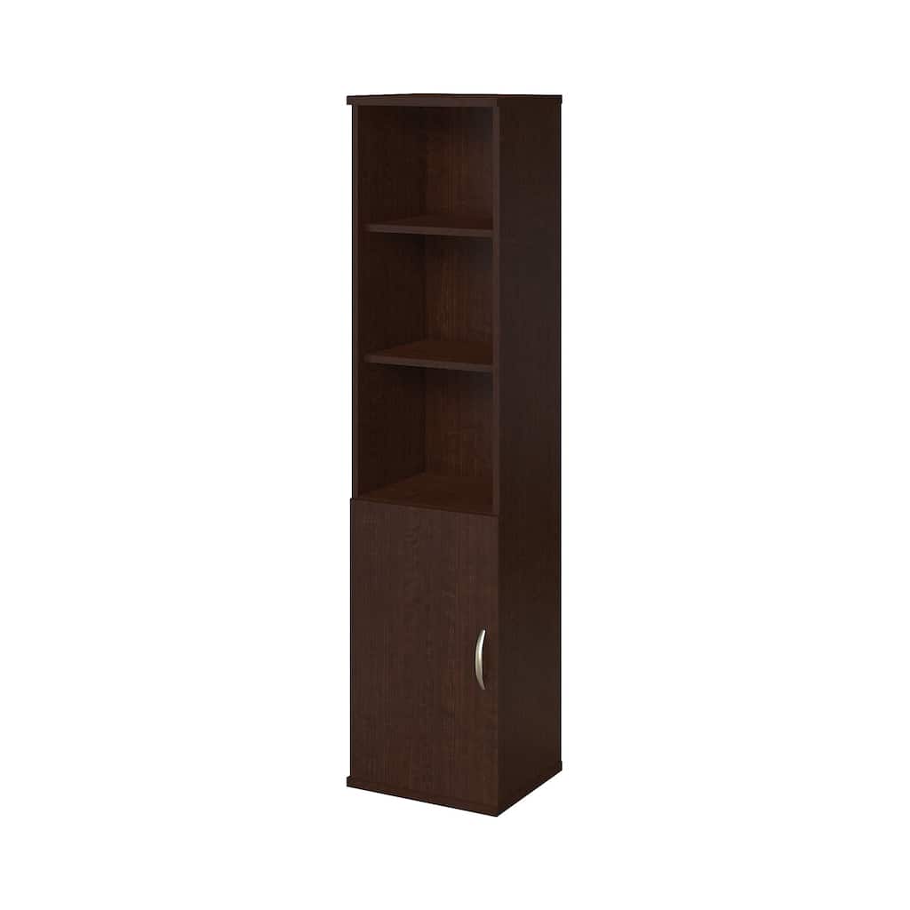 Bush Business Furniture 18W 5 Shelf Bookcase with Doors in Cherry