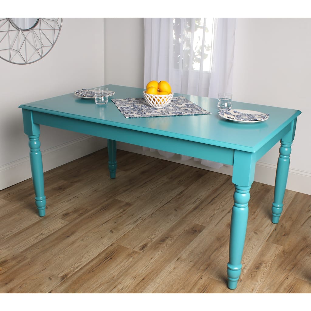 The Curated Nomad Entrada Wood Dining Table or Oversized Work Table With Farmhouse Legs