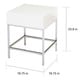 preview thumbnail 6 of 4, Simple Living White Metal High-gloss End Table