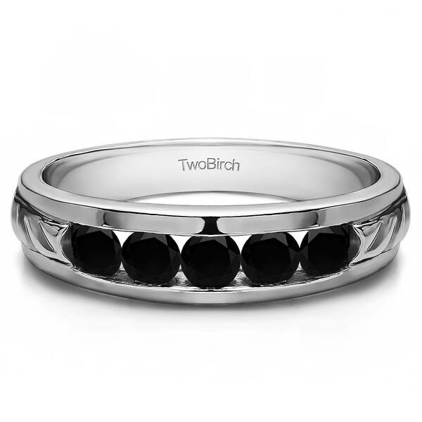 Shop Twobirch Sterling Silver Unique Men S Wedding Ring Or Unique