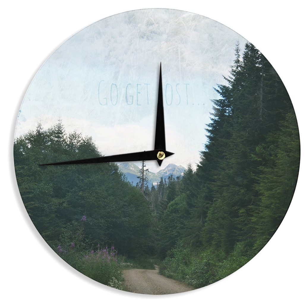 12-Inch Kess InHouse Robin Dickinson Love Nature Forest Wall Clock