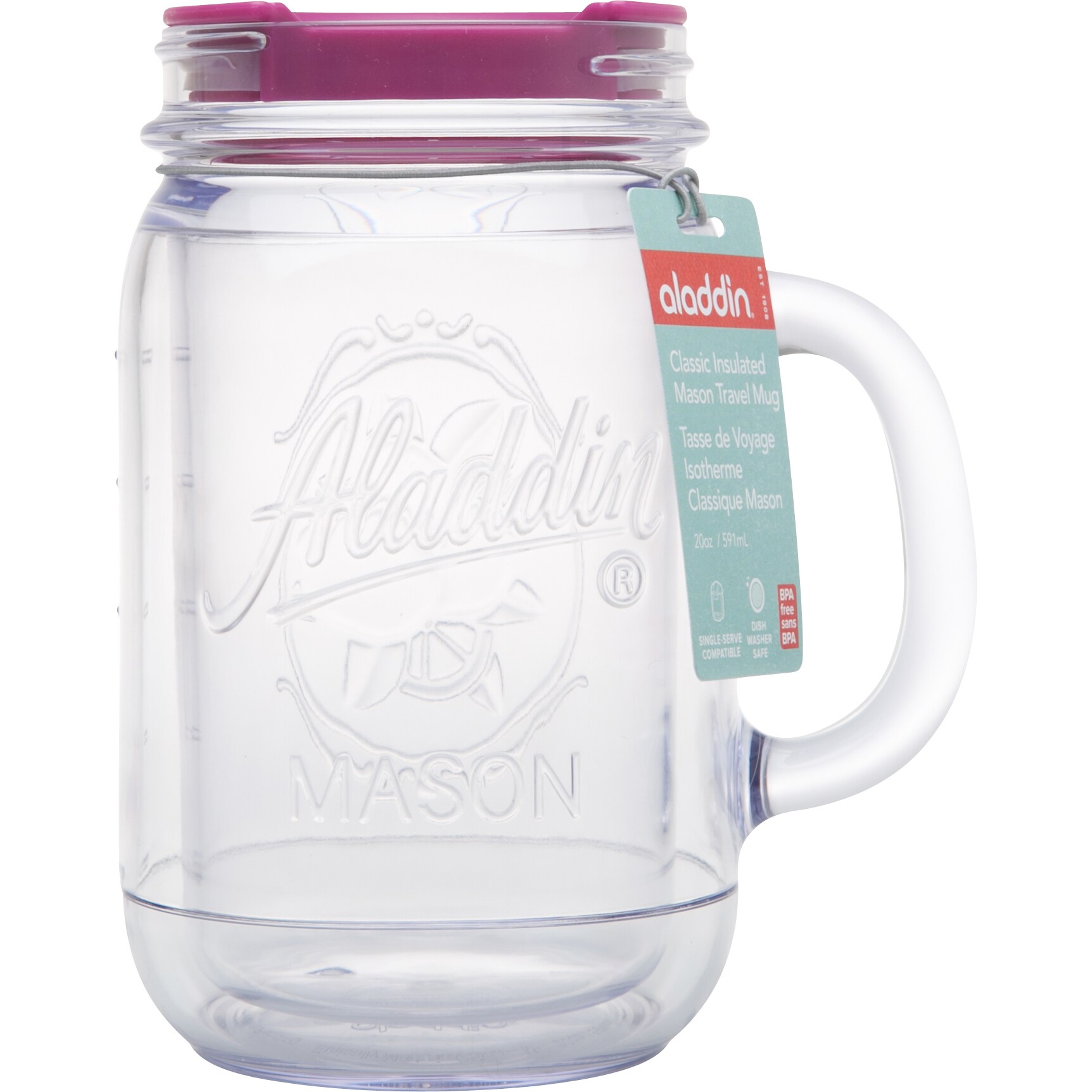 Aladdin 10-01538-037 20 Oz Insulated Mason Tumbler Assorted Colors -  Overstock - 12527313