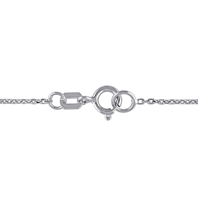 Miadora 14k White Gold 1/10ct TDW Diamond Initial Necklace