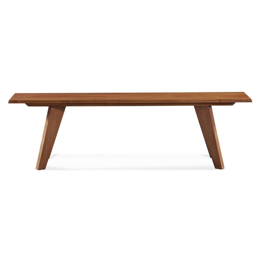 Saloom Tapered-leg Flax Wood Backless Custom Dining Bench