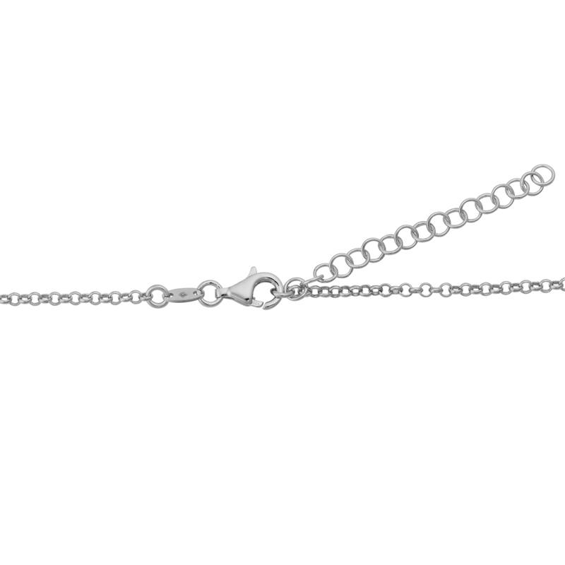 Argento Italia Rhodium and Rose Plated Sterling Silver Wire Wrapped Marquise Pendant Adjustable Length Necklace
