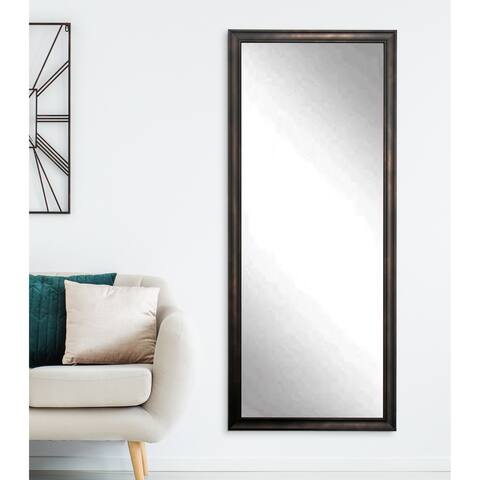 BrandtWorks Clouded Bronze 30 x 64 - Inch Floor Mirror - Bronze/Black