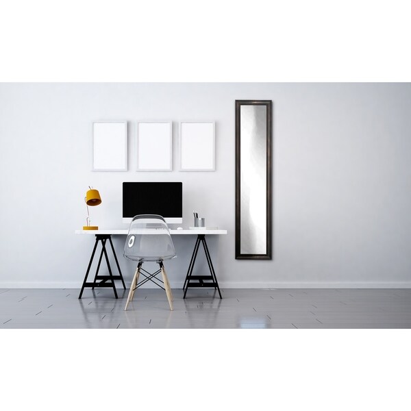 Multi Size BrandtWorks Clouded Bronze Slim Floor Mirror - Bronze/Black