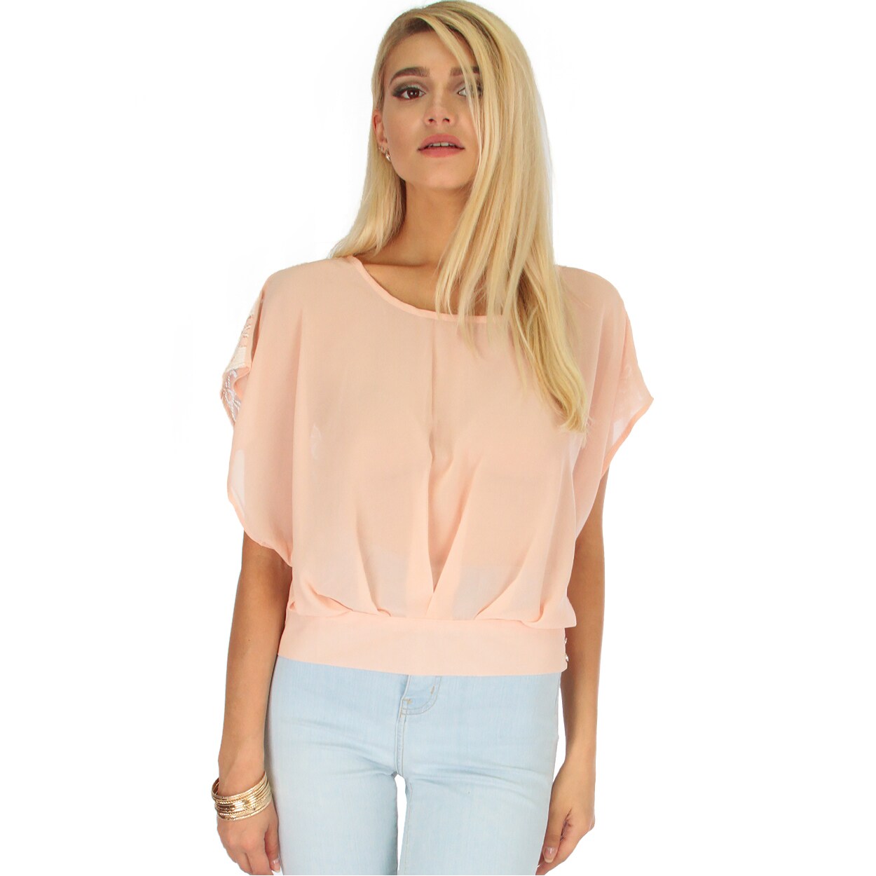 Shop Casually Cute Women's Open Lace Back Top Free Shipping On Orders