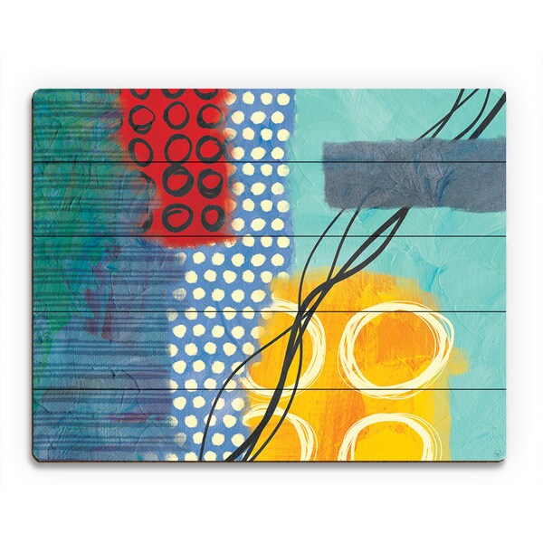 'Blue Curiosity' Wall Art on Wood